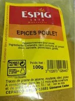 Mängden socker i Épices Poulet
