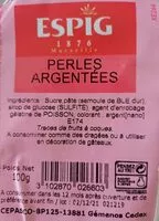 Mängden socker i Perles argentées