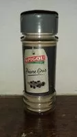 Mängden socker i Poivre gris moulu SPIGOL