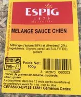 Mängden socker i Melange sauce chien