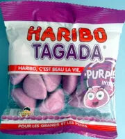 Mängden socker i Haribo Tagada purple intense