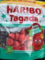 Mängden socker i Haribo tagada Parfum fraise menthe