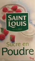 Mängden socker i Sucre en poudre st Louis