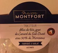 Mängden socker i Bloc Foie Gras Canard Montfort 4x40 Gr, 1 Paquet