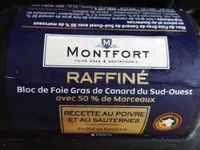 Mängden socker i Bloc de foie gras de canard du Su-Ouest avec 50% de morceaux