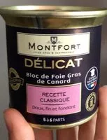 Mängden socker i Bloc de Foie Gras de Canard