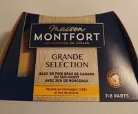 Mängden socker i Bloc de foie gras de canard