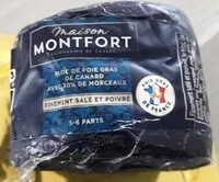 Mängden socker i Bloc de foie gras de canard avec 30 % de morceaux