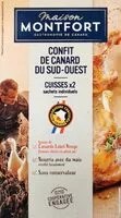 Mängden socker i Cuisses de canard confites du sud-ouest x2 Montfort