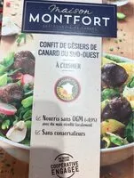 Mängden socker i Gésiers confits de canard IGP Sud-ouest Montfort