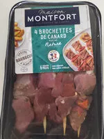 Mängden socker i Brochettes de canard mariné nature