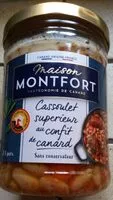 Mängden socker i Cassoulet supérieur au confit de canard