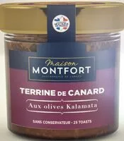 Mängden socker i Terrine de canard aux olives kalamata