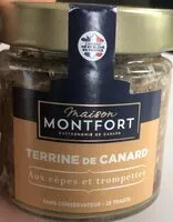 Mängden socker i Terrine de canard aux cepes et trompettes