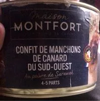 Mängden socker i Confit de manchons de canard