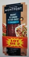 Mängden socker i Magret de canard IGP Sud-ouest Label Rouge Séché Nature 2x80g