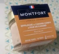 Mängden socker i Effiloché de canard confit et foie de canard