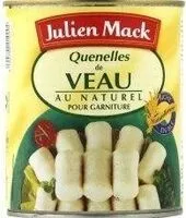 Mängden socker i Quenelles de veau au naturel boite JULIEN MACK