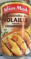 Mängden socker i 6 quenelles de volaille sauce champignon
