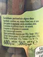 Mängden socker i Cornichons aigres-doux Petits Croquants