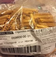 Mängden socker i Cigarette dentelle