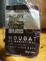Mängden socker i Nougat de montelimar juste enrobé de chocolat noir