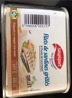 Mängden socker i Filets de sardines grilles