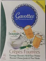 Mängden socker i Crêpes Fourrées Fromage Boursin Ail & Fines Herbes