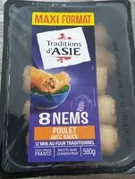 Mängden socker i 8 Nems de poulet