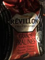 Mängden socker i Papillottes Grands Pralinés Noir 70 %