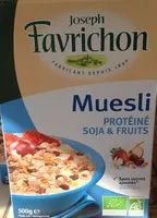 Mängden socker i Muesli Protéiné Soja et Fruits
