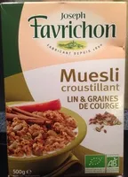 Mängden socker i Muesli Croustillant Lin & Graines de Courge