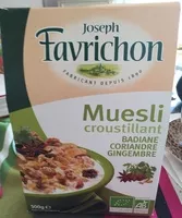 Mängden socker i Muesli croustillant badiane coriandre gingembre