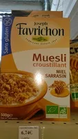 Mängden socker i Muesli croustillant miel sarrasin