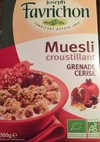 Mängden socker i Muesli Croustillant Grenade Cerise
