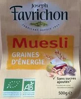 Mängden socker i Muesli Graines D'energie 500 g