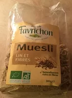 Mängden socker i Muesli lin et fibres - céréales