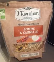 Mängden socker i Muesli croustillant pomme et cannelle