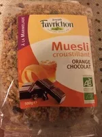 Mängden socker i muesli croustillant orange chocolat