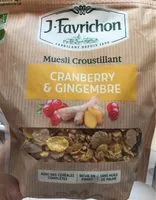 Mängden socker i Cranberry & gingembre