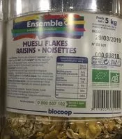 Mängden socker i MUESLI FLAKES RAISINS NOISETTE