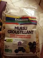 Mängden socker i Muesli croustillant Raisin, mûres blanches, canneberges & fruits rouges