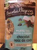 Mängden socker i Muesli bio pépites et flocons chocolat noix de coco