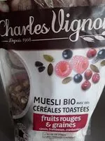 Mängden socker i Muesli bio avec des céréales toastées fruits rouges et graines