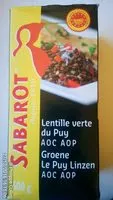 Mängden socker i Lentille verte du Puy AOC AOP