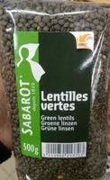 Mängden socker i Lentilles vertes