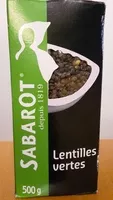 Mängden socker i Lentilles vertes