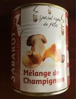 Mängden socker i Mélange de champignons