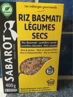 Mängden socker i Riz basmati légumes secs 400 g