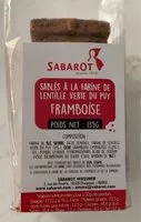 Mängden socker i Sablés à la farine de lentille verte du puy Framboise